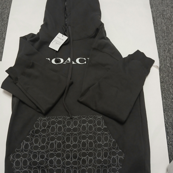 Coach Charcoal Hoodie with Signature Logo - Picture 5 of 5